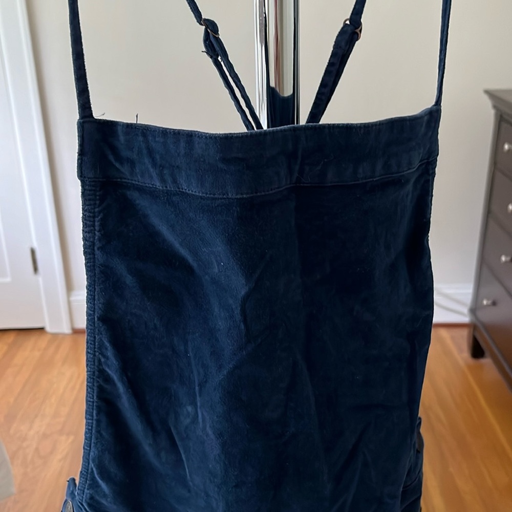 Free people Navy corduroy, apron style dress size 10